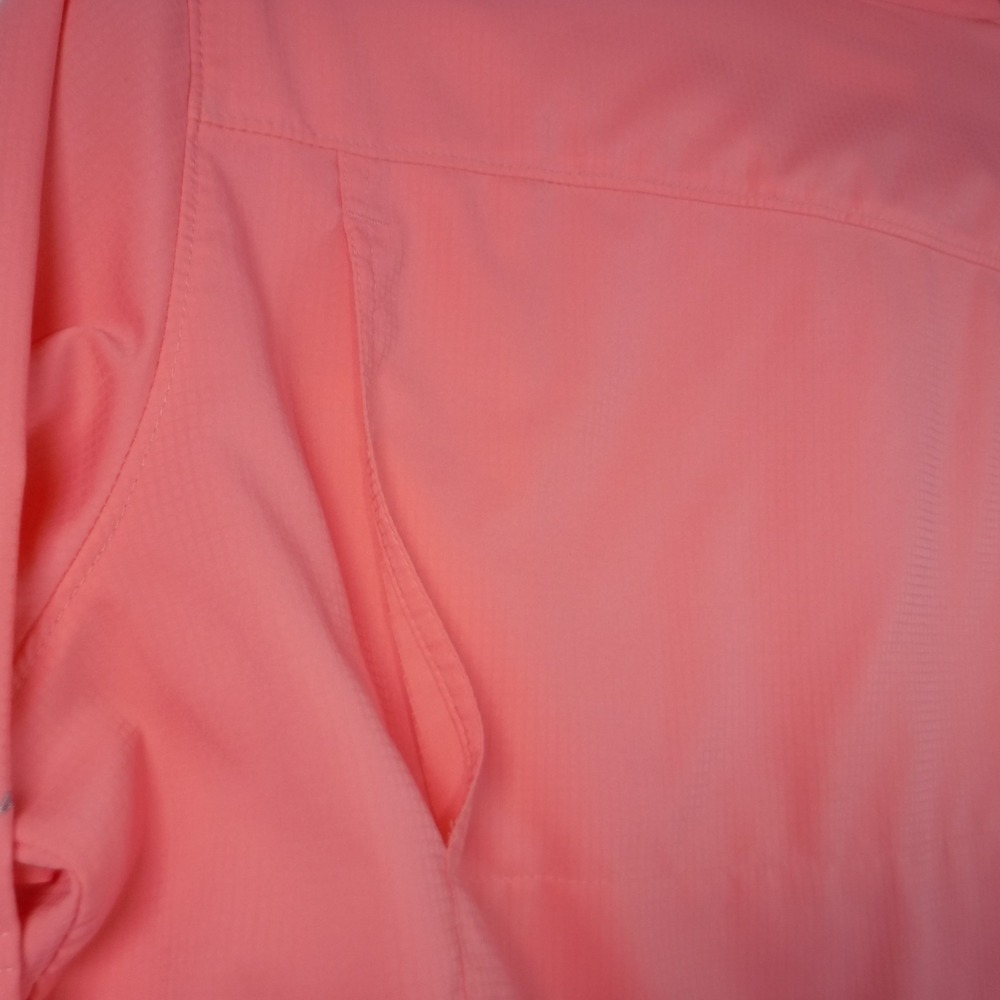 Columbia Omni-Shade Womens Large Coral Pink Long Sleeve Sun Protection Shirt L - Picture 8 of 12
